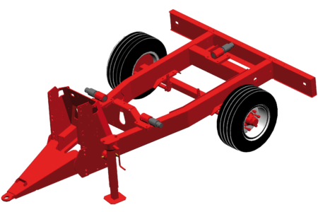 Châssis indépendant sur la mélangeuse KUHN EUROMIX I pour peser avec machine dételée