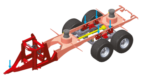Dimensionnement et dispositif d'intégration breveté des pesons garantissent une précision de la pesée sur la mélangeuse KUHN PROFILE PLUS 2 CL dès les premiers kilos ainsi qu'une charge maximale pour les volumes de 34 m3