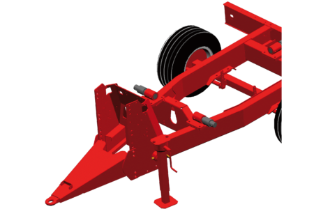 Châssis indépendant sur la mélangeuse KUHN EUROMIX I pour peser avec machine dételée