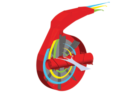 Démêlage efficace de la paille sans la recouper grâce à la chambre de démêlage pneumatique de la pailleuse KUHN PRIMOR 2060 H