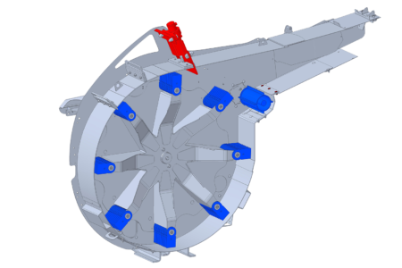La Pailleuse Hacheuse Distributrice KUHN PRIMOR 4260 M CUT CONTROL assure également la fonction de hachage des brins !