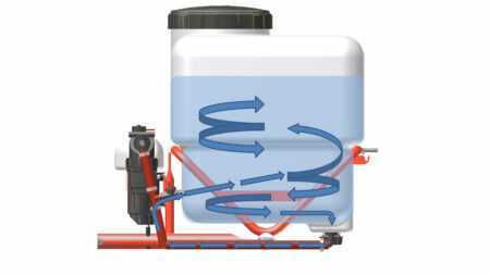 Schéma du système d'agitation de l'EVOLIS