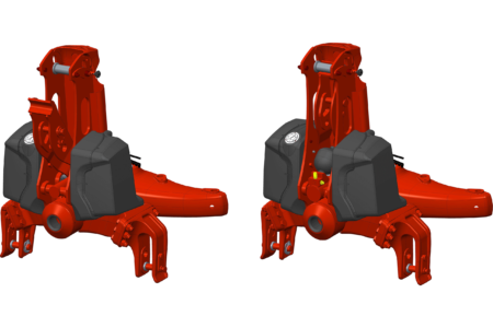 Pflugköpfe EasyDrive und OptiDrive für einfache Umstellung in Arbeits- bzw. Transportstellung