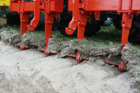 Ansicht nach erfolgter Einstellung der Arbeitstiefe