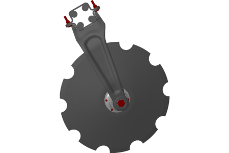 Les grands disques de 620 mm de diamètre bénéficient d'une épaisseur de 6 mm pour repousser les limites de l'usure de votre déchaumeur