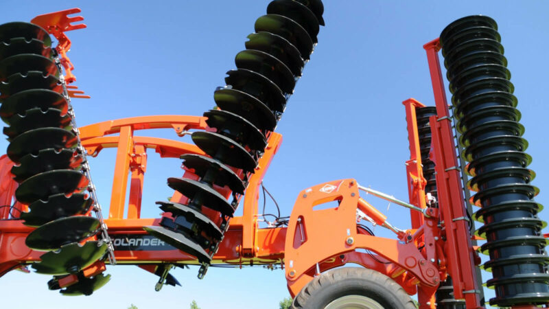 Le repliage à la vertical du DISCOLANDER réduit l'encombrement au transport