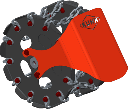 Les roues de rappui du STRIGER 100 apportent une finition idéale sur le rang