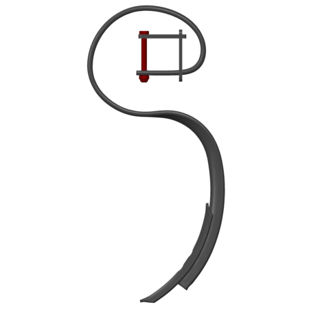 La dent vibrante en S est la pièce centrale du PROLANDER. Réparties sur 5 rangées, les dents de 70 x 12 mm sont particulièrement adaptées à la création de faux semis en vue d'une destruction mécanique des adventices. En effet, elles garantissent un scalpage et un brassage homogène de l'horizon de surface ainsi que la réalisation de terre fine pour favoriser une levée rapide des résidus de culture et des adventices.