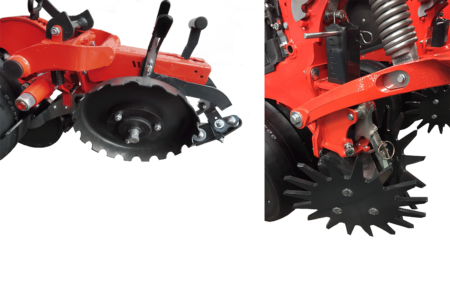 Andruckrolle V-MAX (Gummi) und rotierender Sternräumer