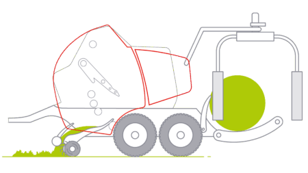 Le système avancé à « deux fourches de transfert » assure un transfert rapide et fiable de la balle