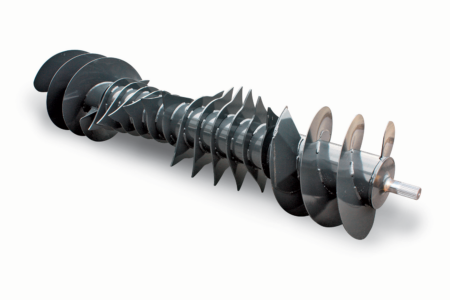 Le rotor OPTIFEED intègre les dents de rotor en acier Hardox® et les fonctions de recentrage sur le même arbre