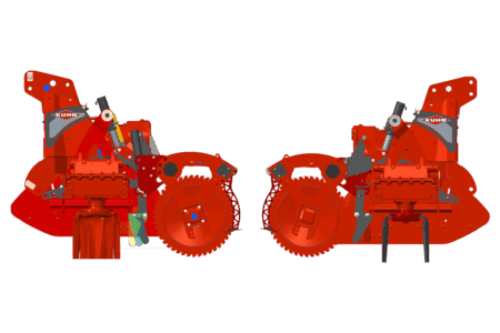 HR 1020-1030-1040 Kreiseleggen mit verstellbarer Schleppplanke und Zinken