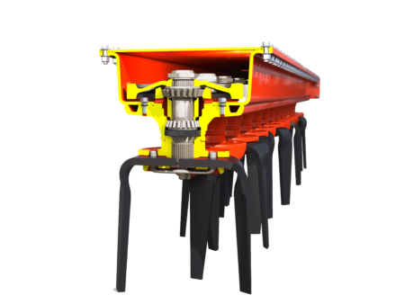 Schnittbild des Kreiselgetriebes der KUHN-Kreiseleggen