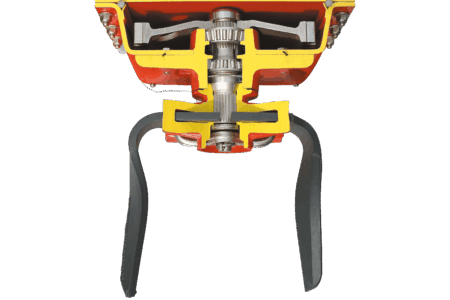 Schnittbild einer robusten und zuverlässigen Kreiselegge HRB 102 von KUHN