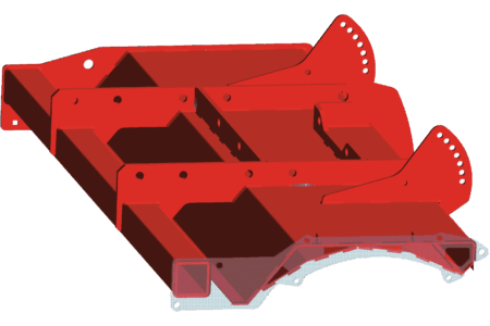 Hochfester Rahmen mit grosszügigem Querschnitt an den EL-Rotorfräsen von KUHN