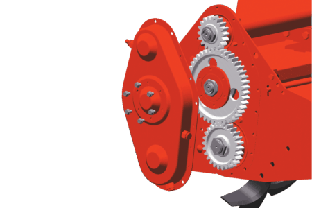 Zuverlässiger Kreiselantrieb und hohe Kraftübertragung der Rotorfräsen EL von KUHN