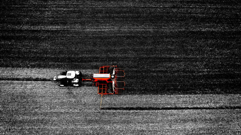 ESPRO 6000R im Feldeinsatz (Luftaufnahme)