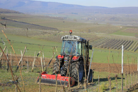 Photo du broyeur BV 14 au travail dans les vignobles