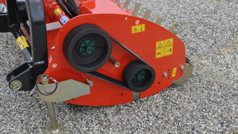 Photo en gros plan de la transmission sur les broyeurs BV série 10