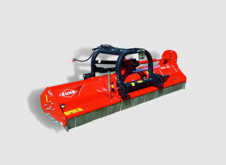 Doppelter Anbaubock, der einen front- oder heckseitigen Anbau der BPR-Mulchgeräte ermöglicht.