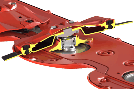 La sécurité PROTECTADRIVE protège votre barre de coupe en cas de choc très violent