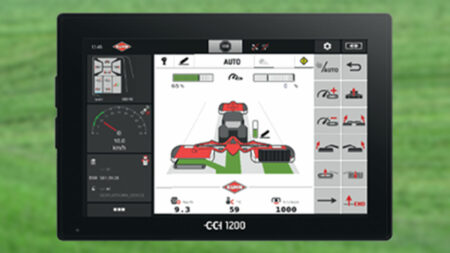 Retrouvez toutes les commandes de votre faucheuse-conditionneuse FC 9330 RA sur votre terminal CCI ISOBUS