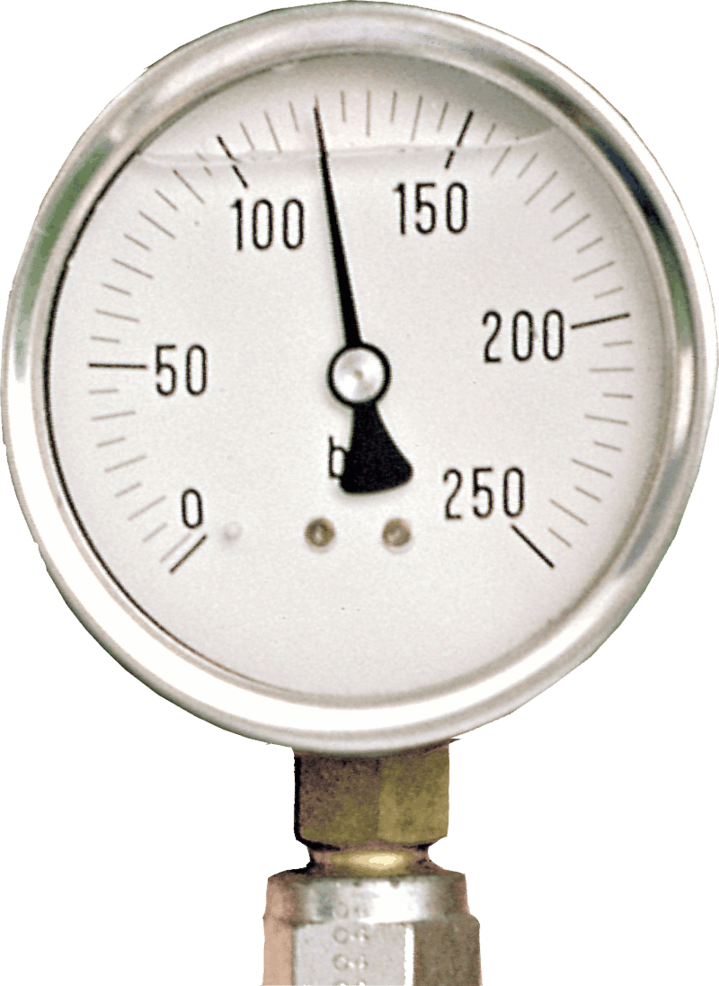 Photo en gros plan de la boule d'azote du système d'allègement oléo-pneumatique LIFT-CONTROL