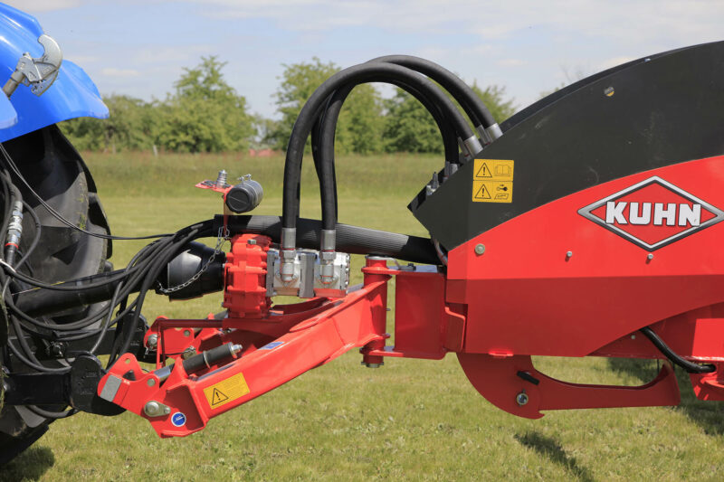 Photo gros plan du système hydraulique intégré