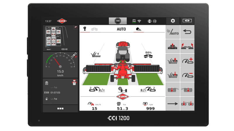 ISOBUS-Terminal CCI 1200 mit Darstellung der FC 13460 RA
