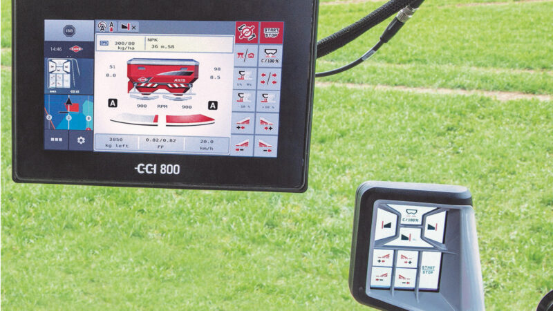 Photo du joystick ISOBUS CCI A3 avec CCI 800