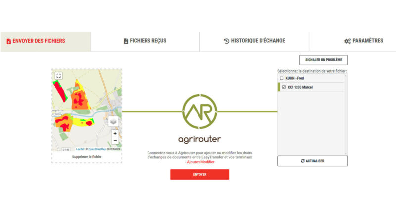 KUHN EasyTransfer: senden Sie Ihre Applikationskarten mit nur einem Klick auf Ihr Terminal!