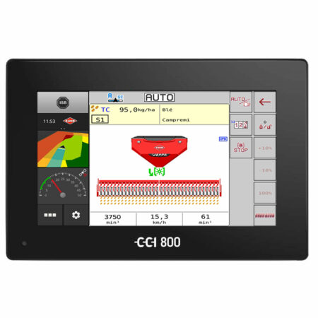 Terminal ISOBUS CCI 800 et écran de travail avec semoir VENTA KUHN